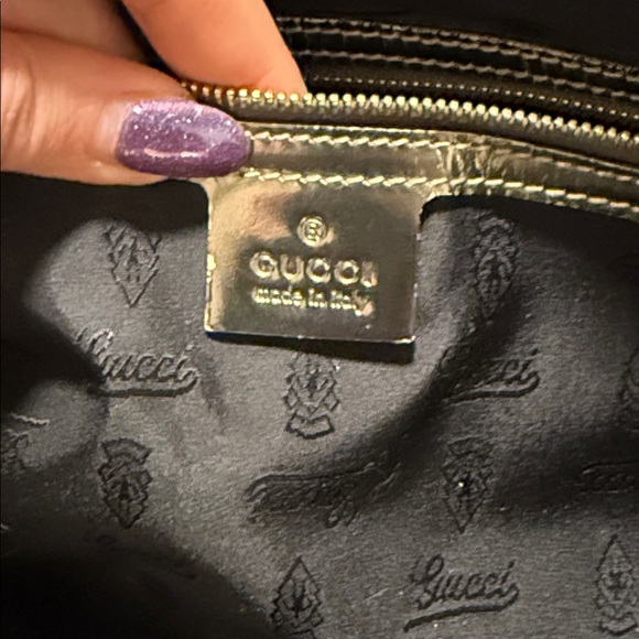 Gucci Black Coated Canvas and Leather Dialux Pop Bamboo Satchel - Picture 8 of 12